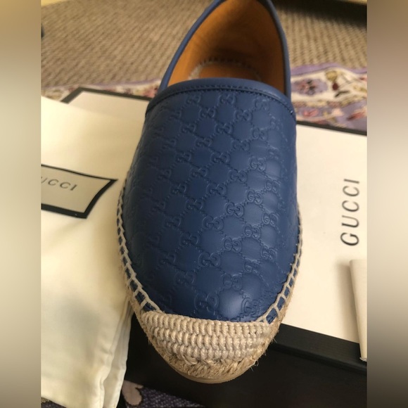 Gucci flats loafers blue size 100% authentic - Picture 3 of 4